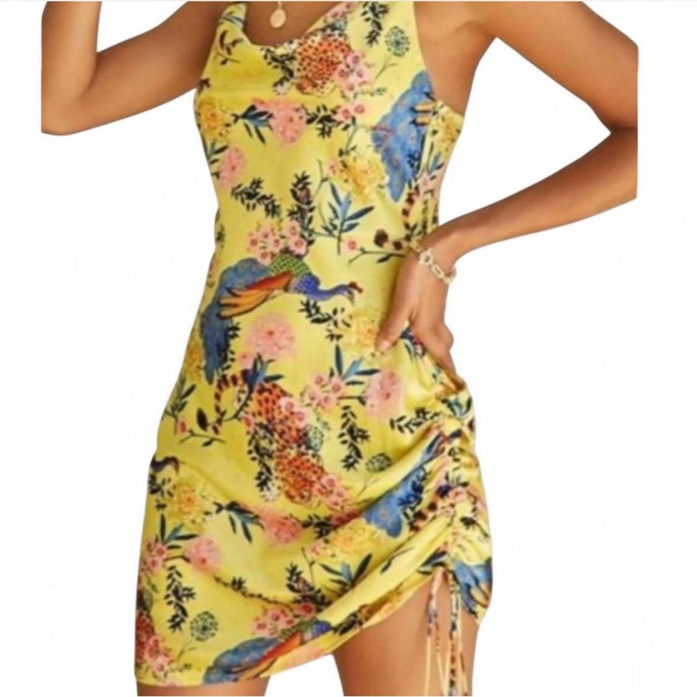 Forever 21 Yellow Floral Mini Dress